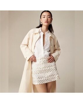 J.Crew Collection embellished mini skirt with floral appliqué